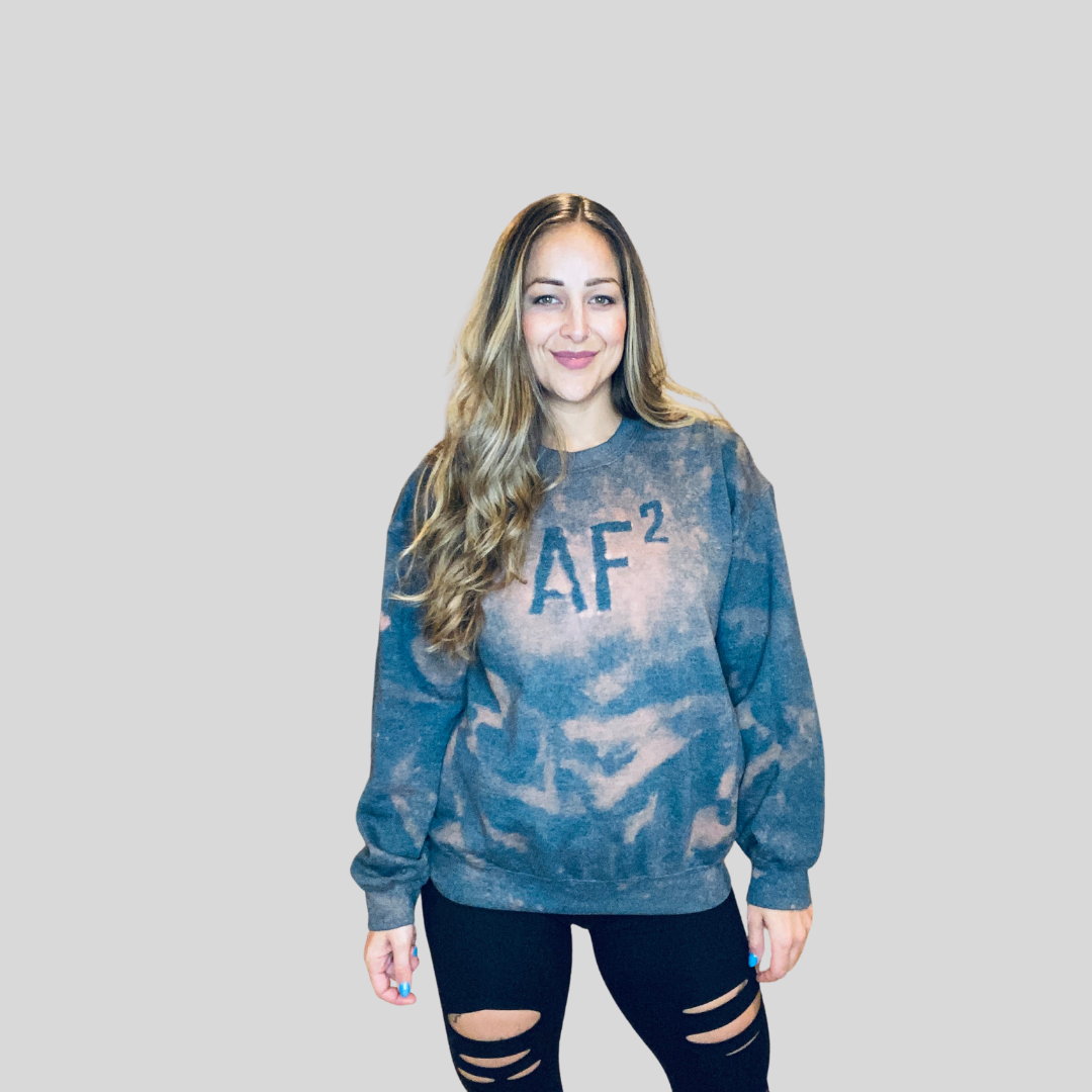 AF Squared Negative Space Design Sweatshirts - Grey