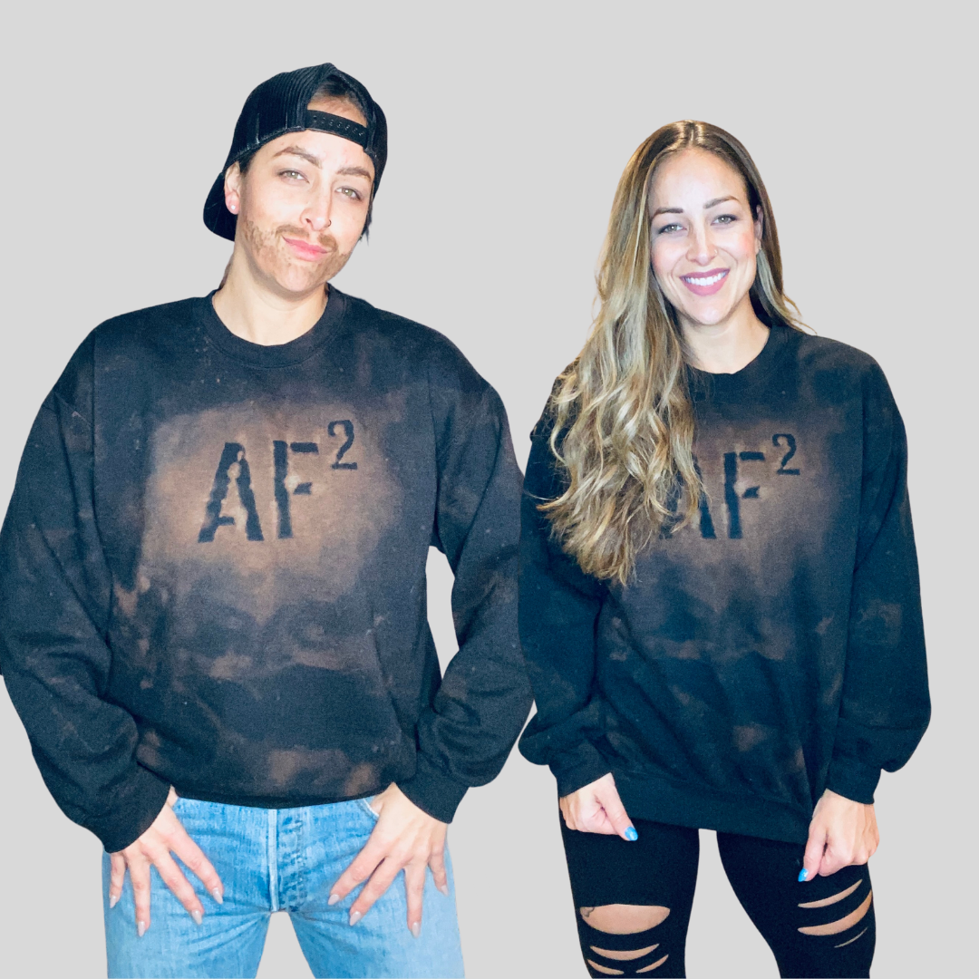 AF Squared Negative Space Design Sweatshirts - Black