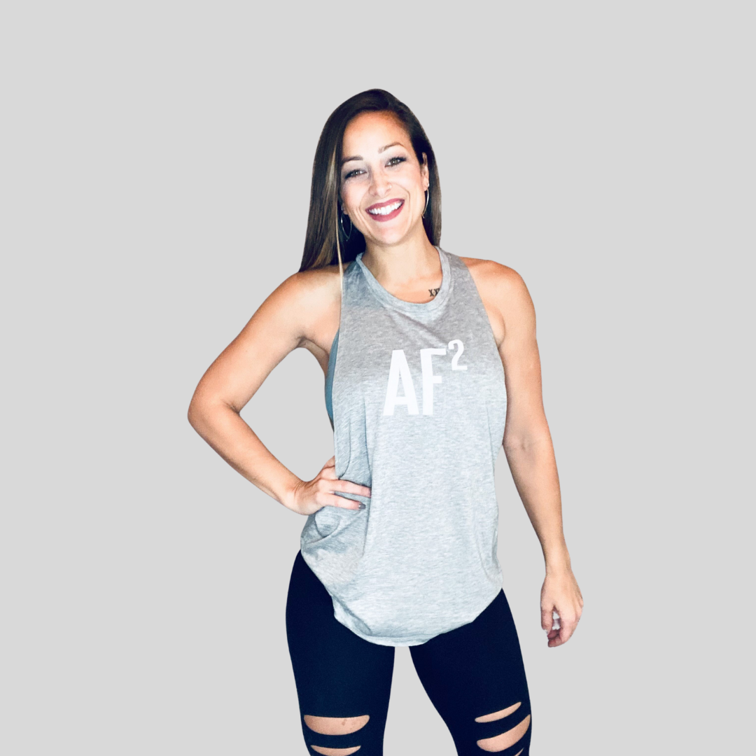 AF Squared Women's Fit Tank - Light Grey