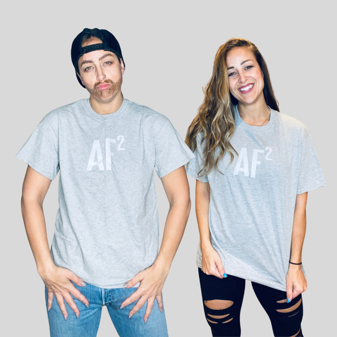 AF Squared Short Sleeve Crew Neck - Light Grey